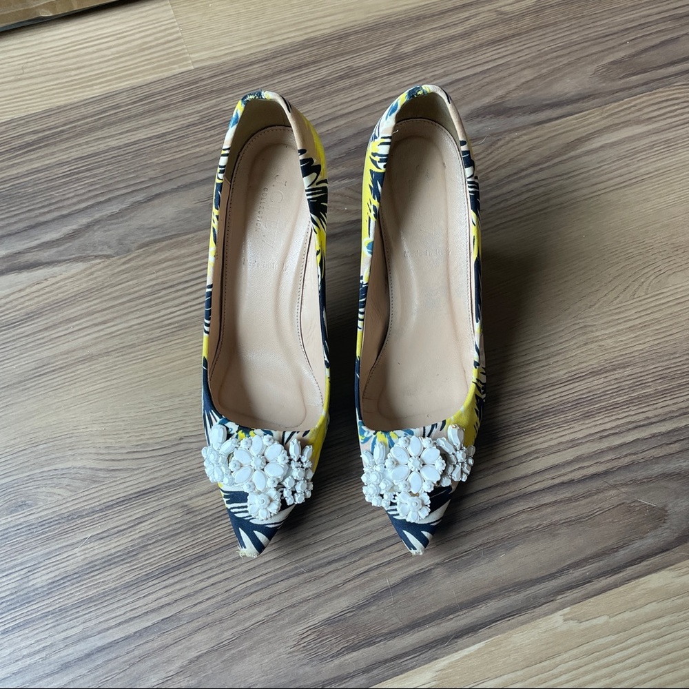 J.CREW PRINT APPLIQUÉ HEELS